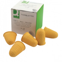 Q-Connect Yellow Thimblette Size 2 (Pack of 12) KF21510