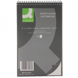 Q-Connect White Shorthand Notebook 80-Sheet (Pack of 20) KF31003