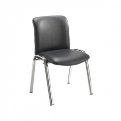 Avior Executive Leather Look Side Chair Black KF72262