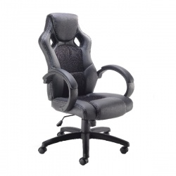 Arista Black Bolt Leather-Look Racing Chair KF73591
