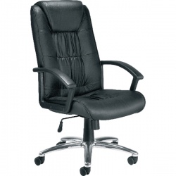 Jemini Tiber Leather Faced Executive Black Chair KF74003