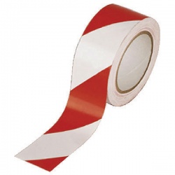 Vinyl Tape Hazard White/Red 50mm x 33m (Pack of 6) PVC-50-22-HAZWR