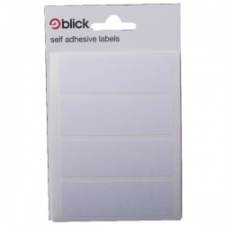 Blick Label Bag 25x75mm White RS003557
