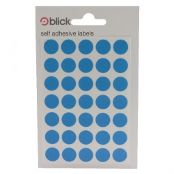 Blick Blue Coloured Labels in Bags Round 13mm (Pack of 2800) RS003953