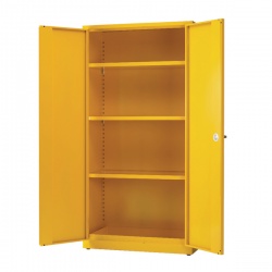 Hazardous Substance Storage Cabinet 72x48x18 inch C/W 3 Shelf Yellow 188733