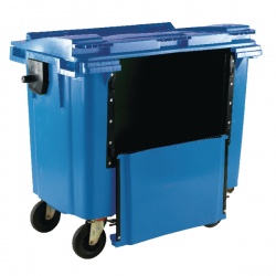 Blue Wheeled 770 Litre Bin with Drop Down Front 377965