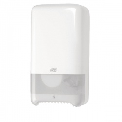 Tork Twin Mid-Size Toilet Roll Dispenser White 557500