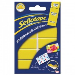 Sellotape Sticky Fixers Removable Pads 20x40mm (Pack of 10) 1445286