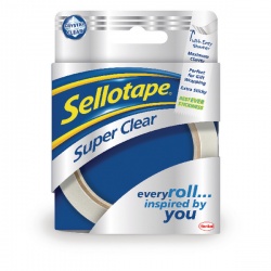 Sellotape Super Clear Tape 24mm x 50m (Pack of 6) 1443855