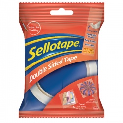 Sellotape White Double Sided Tape 12mm x 33m (Pack of 12) 1447057