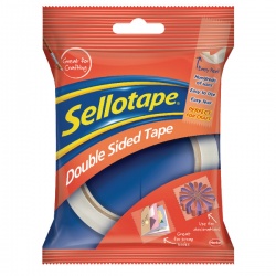 Sellotape White Double Sided Tape 25mm x 33m (Pack of 6) 1447052