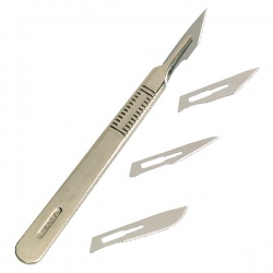 Swordfish Metal Scalpel No. 3 Handle with 4 Blades 43110