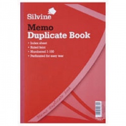 Silvine Duplicate Memo Book A4 614-T