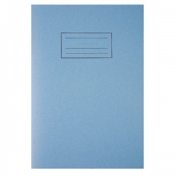 Silvine A4 Exercise Book 80 Pages Ruled Feint with Margin Blue EX108