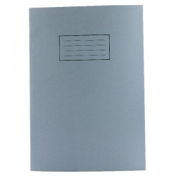 Silvine A4 Exercise Book 80 Plain Pages Blue (Pack of 10) EX114