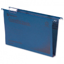 Rexel Crystalfile Classic Suspension File Complete 30mm Foolscap Blue (Pack of 50) 70625