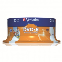 Verbatim 4.7GB 4x Speed Spindle DVD+RW (Pack of 25) 43489