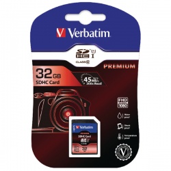 Verbatim Secure Digital High Capacity Memory Card SDHC 32GB Class 10 43936