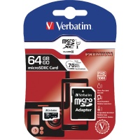 Verbatim Premium SDXC Micro Card with Adapter 64GB 44084