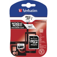 Verbatim Premium SDXC Micro Card with Adapter 128GB 44085