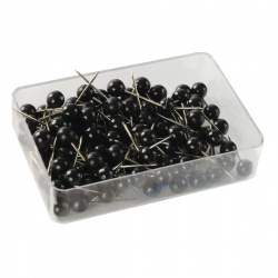 Map Pins Black (Pack of 100) 26891